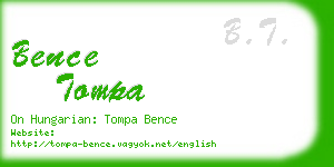 bence tompa business card